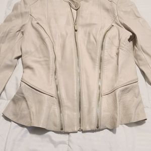Bebe Leather Peplum Jacket